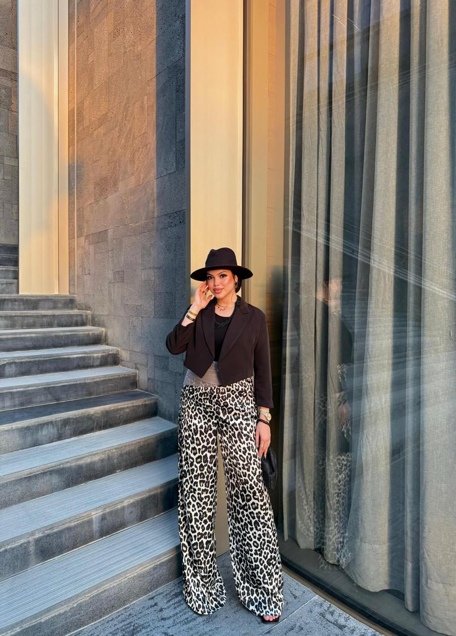 Leopard Slik Pants