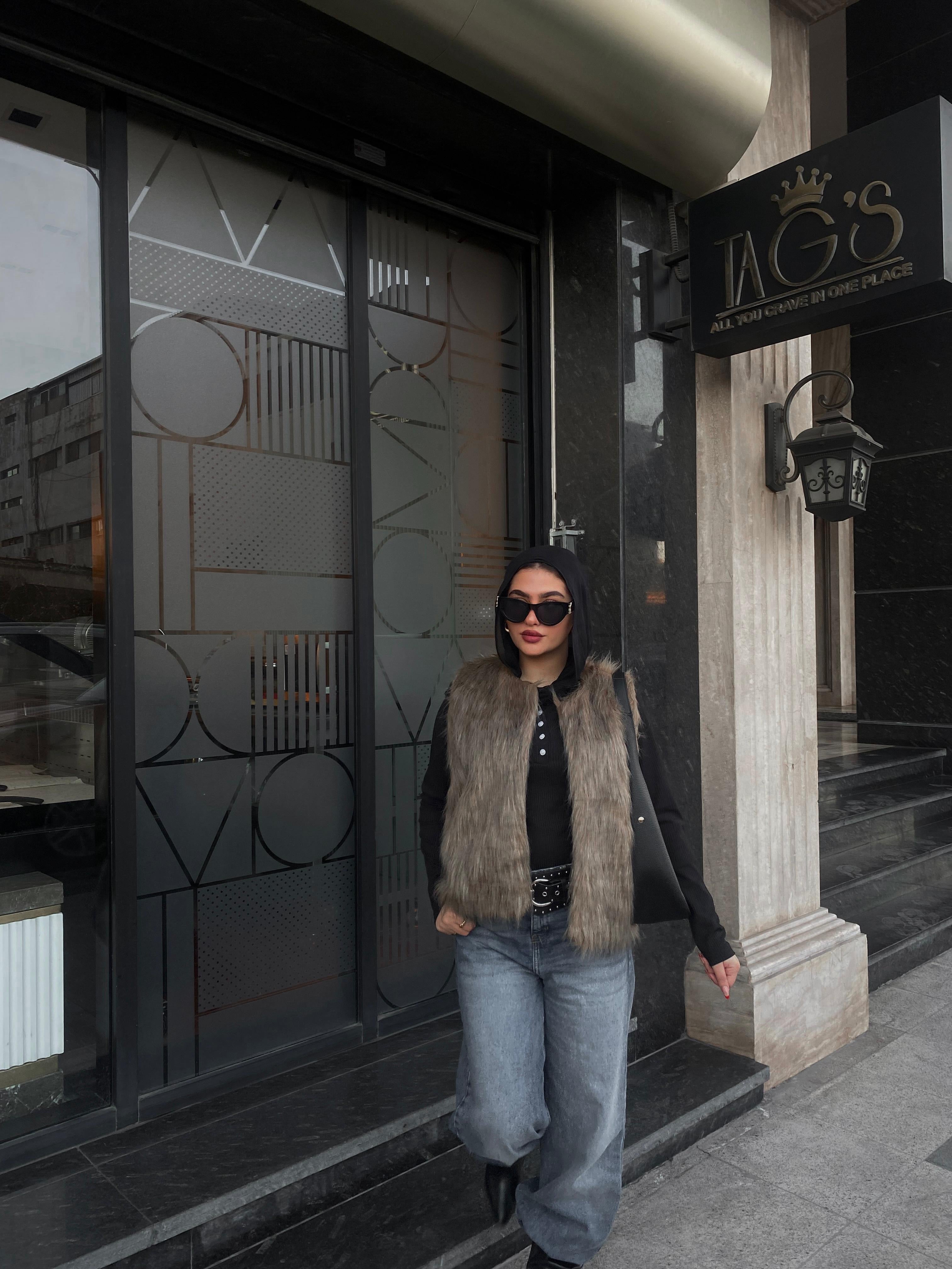 Fur Vest - Brown