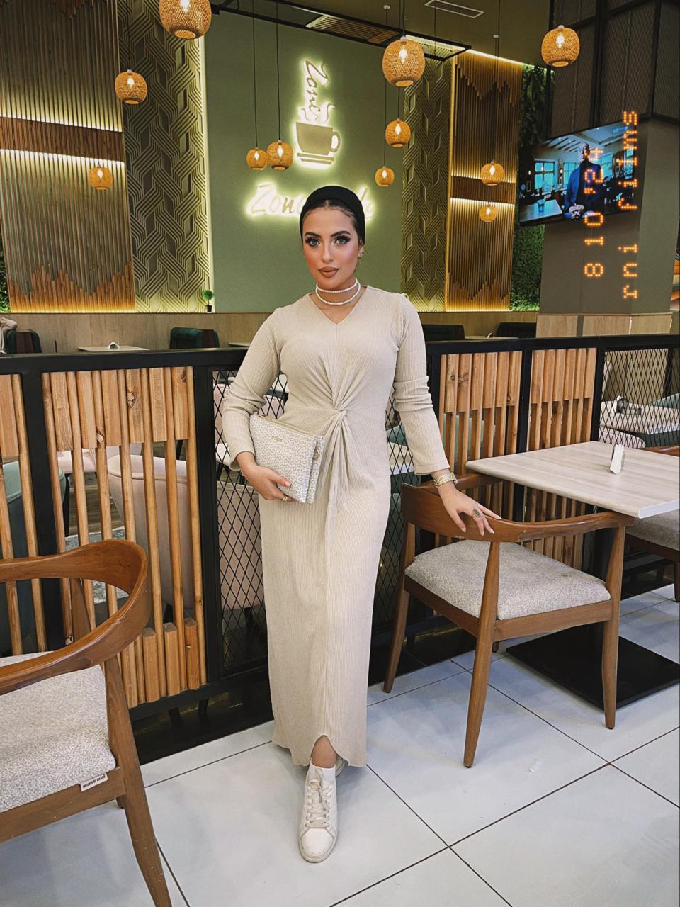 Elegant Beige Dress