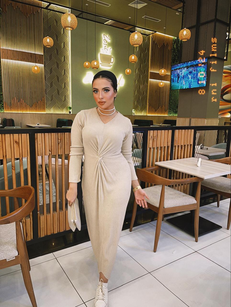 Elegant Beige Dress