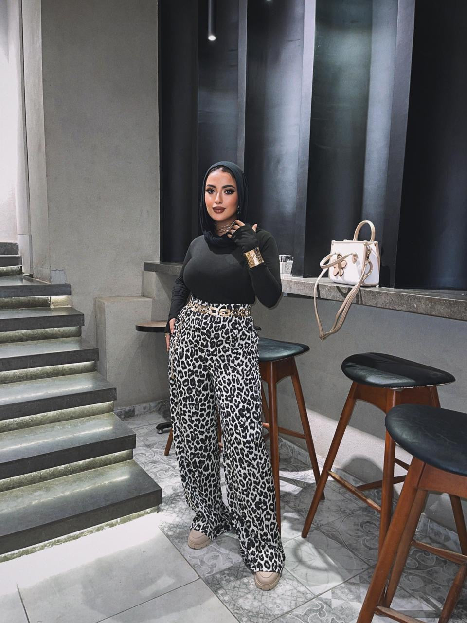Leopard Slik Pants